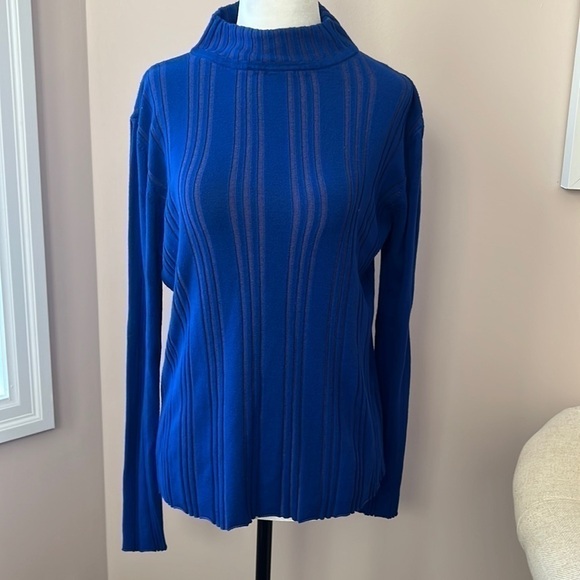 𝅺dolce Vita l Blue Long Sleeve Sweater - Picture 1 of 7